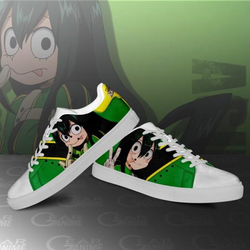 Tsuyu Asui Skate Shoes My Hero Academia Custom Anime Shoes PN10 - 2 - GearAnime