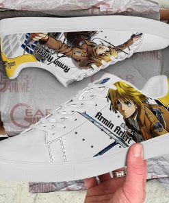 Armin Arlert Skate Sneakers Attack On Titan Anime Shoes PN10 - 2 - GearAnime