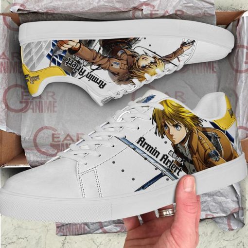 Armin Arlert Skate Sneakers Attack On Titan Anime Shoes PN10 - 2 - GearAnime