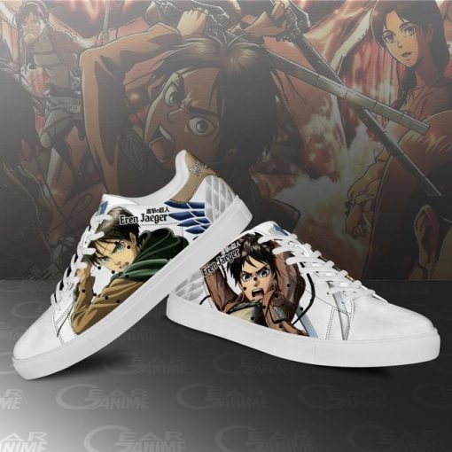 Eren Jeager Skate Sneakers Attack On Titan Anime Shoes PN10 - 3 - GearAnime