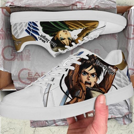 Eren Jeager Skate Sneakers Attack On Titan Anime Shoes PN10 - 2 - GearAnime