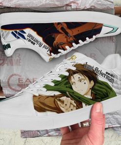 Levi Ackerman Skate Sneakers Attack On Titan Anime Shoes PN10 - 2 - GearAnime