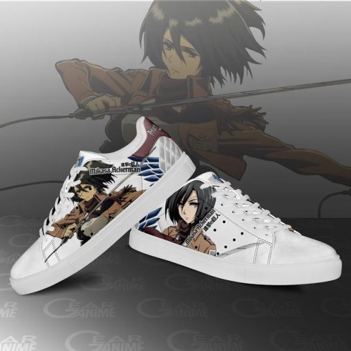 Mikasa Ackerman Skate Sneakers Attack On Titan Anime Shoes PN10 - 3 - GearAnime