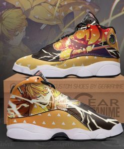 Zenitsu Agatsuma Jordan 13 Sneakers Demon Slayer Anime Shoes MN10 - 1 - GearAnime