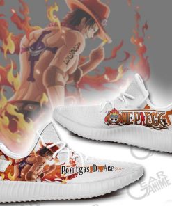 Portgas D Ace Yzy Shoes One Piece Custom Anime Shoes TT10 - 3 - GearAnime