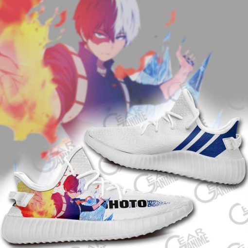 Shoto Todoroki Yzy Shoes My Hero Academia Anime Shoes TT10 - 2 - GearAnime