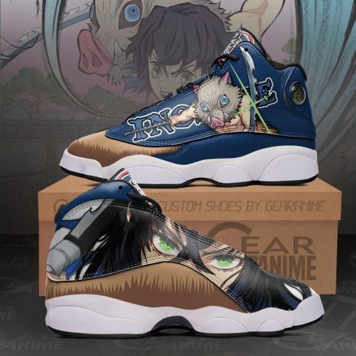Hashibira Inosuke Jordan 13 Sneakers Demon Slayer Anime Shoes MN10 - 1 - GearAnime