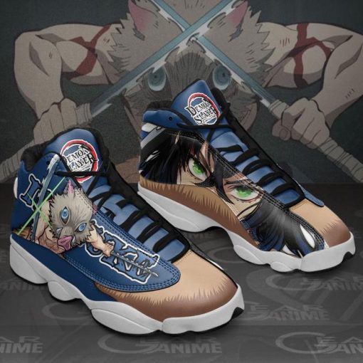 Hashibira Inosuke Jordan 13 Sneakers Demon Slayer Anime Shoes MN10 - 3 - GearAnime