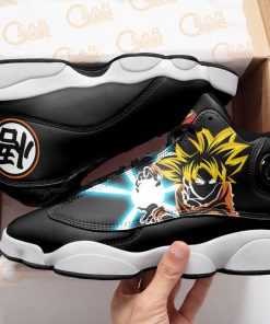 Goku Jordan 13 Sneakers Kanji Symbol Dragon Ball Z Anime Shoes MN10 - 2 - GearAnime