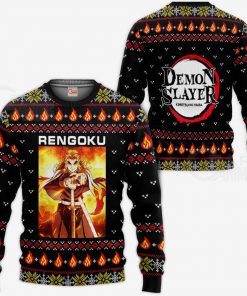 Kyojuro Rengoku Ugly Christmas Sweater Demon Slayer Anime Xmas Gift VA10 - 1 - GearAnime