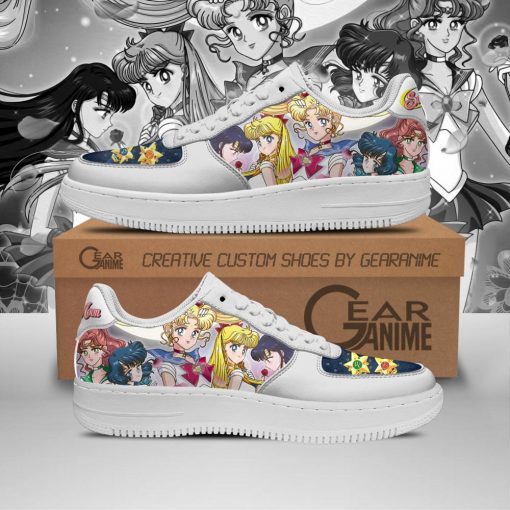 Sailor Moon Team Air Force Shoes Custom Anime Sneakers PT10 - 1 - GearAnime