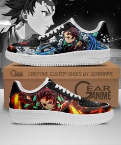 Tanjiro Water and Sun Air Force Shoes Demon Slayer Anime Sneakers PT10 - 1 - GearAnime