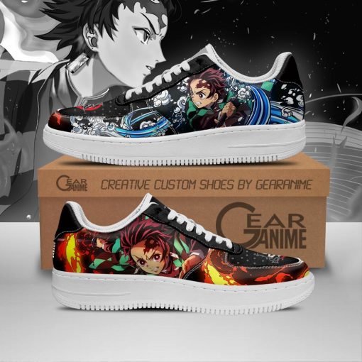 Tanjiro Water and Sun Air Force Shoes Demon Slayer Anime Sneakers PT10 - 1 - GearAnime