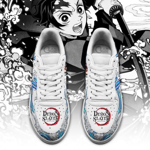 Tanjiro Water Breathing Air Force Shoes Demon Slayer Anime Sneakers PT10 - 2 - GearAnime
