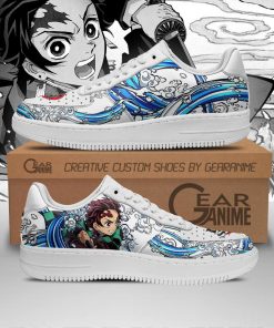 Tanjiro Water Breathing Air Force Shoes Demon Slayer Anime Sneakers PT10 - 1 - GearAnime