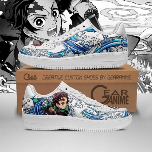 Tanjiro Water Breathing Air Force Shoes Demon Slayer Anime Sneakers PT10 - 1 - GearAnime