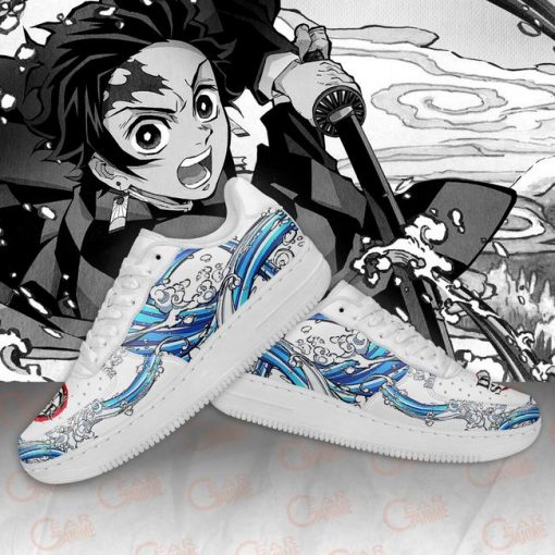 Tanjiro Water Breathing Air Force Shoes Demon Slayer Anime Sneakers PT10 - 4 - GearAnime