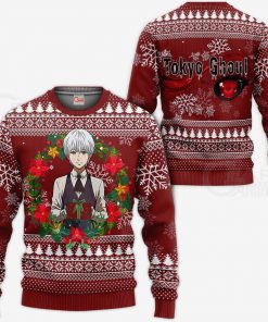 Ken Kaneki Ugly Christmas Sweater Tokyo Ghoul Anime Gift Idea VA11 - 1 - GearAnime