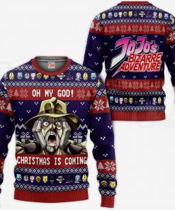 Joseph Joestar Ugly Christmas Sweater Oh My God JoJo's Anime VA11 - 1 - GearAnime