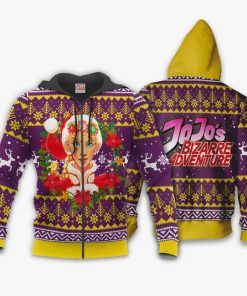 Giorno Giovanna Ugly Christmas Sweater JoJo's Bizarre Adventure Anime VA11 - 2 - GearAnime