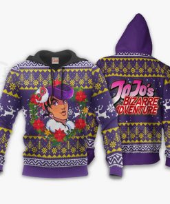 Josuke Higashikata Ugly Christmas Sweater JoJo's Bizarre Adventure Anime VA11 - 3 - GearAnime