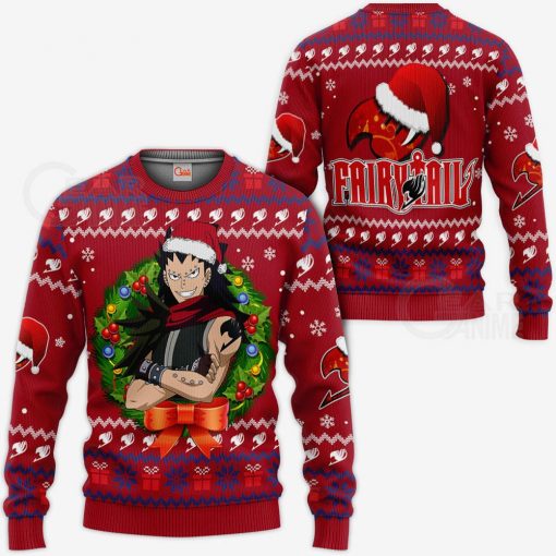 Fairy Tail Gajeel Ugly Christmas Sweater Anime Xmas VA11 - 1 - GearAnime