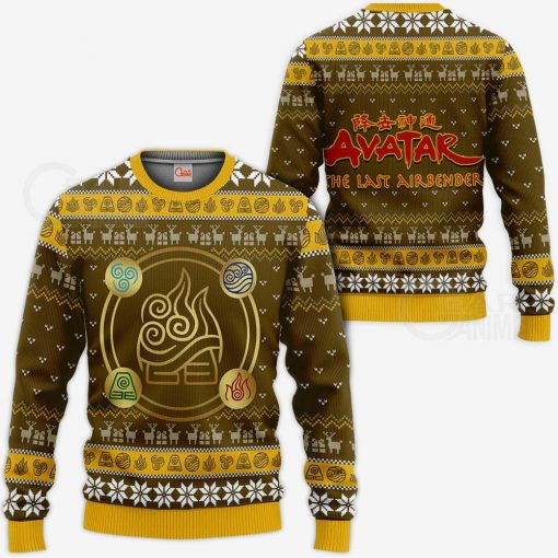 Avatar Airbender Ugly Christmas Sweater Symbols Anime Xmas Gift VA11 - 1 - GearAnime