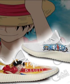 Monkey D Luffy Yzy Shoes One Piece Custom Anime Shoes TT10 - 2 - GearAnime