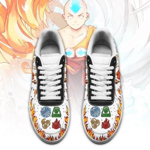 Aang Avatar Airbender Air Force Sneakers Four Nation Tribes Avatar Anime Shoes - 2 - GearAnime