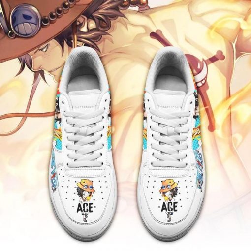 Ace Air Force Sneakers Custom One Piece Anime Shoes Fan PT04 - 2 - GearAnime