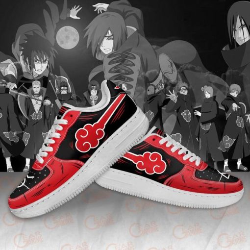 Akatsuki Air Force Shoes Custom Naruto Anime Shoes PT10 - 3 - GearAnime
