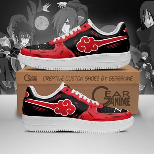 Akatsuki Air Force Shoes Custom Naruto Anime Shoes PT10 - 1 - GearAnime