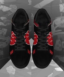 Akatsuki Cloud Skate Shoes Black Naruto Anime Custom Shoes PN09 - 3 - GearAnime