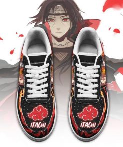 Akatsuki Itachi Air Force Sneakers Custom Naruto Anime Shoes Leather - 2 - GearAnime