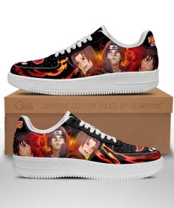 Akatsuki Itachi Air Force Sneakers Custom Naruto Anime Shoes Leather - 1 - GearAnime