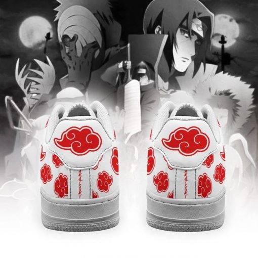 Akatsuki Shoes Air Force Shoes Naruto Anime Custom Shoes White - 3 - GearAnime