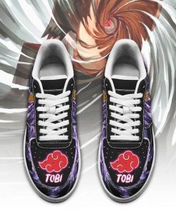 Akatsuki Tobi Air Force Sneakers Custom Naruto Anime Shoes Leather - 2 - GearAnime