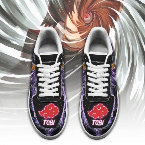 Akatsuki Tobi Air Force Sneakers Custom Naruto Anime Shoes Leather - 2 - GearAnime