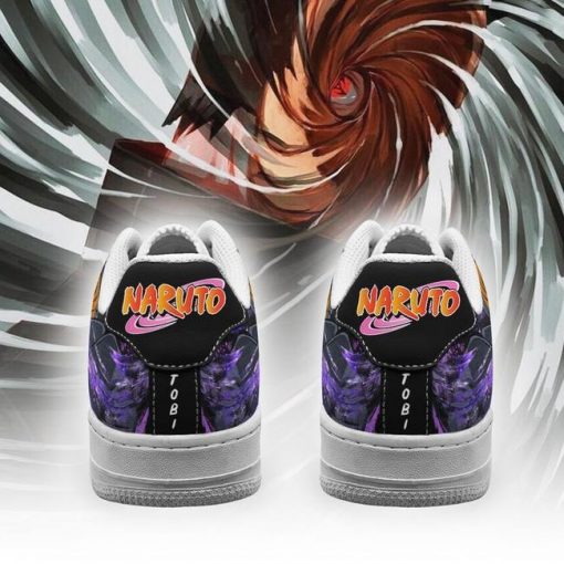 Akatsuki Tobi Air Force Sneakers Custom Naruto Anime Shoes Leather - 3 - GearAnime