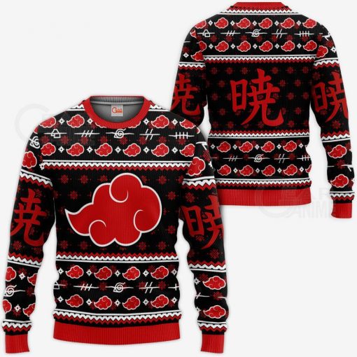 Akatsuki Ugly Christmas Sweater Naruto Anime Custom Xmas Gift VA10 - 1 - GearAnime