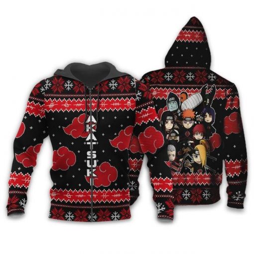 Akatsuki Ugly Christmas Sweater Naruto Anime Xmas Gift Custom Clothes - 2 - GearAnime
