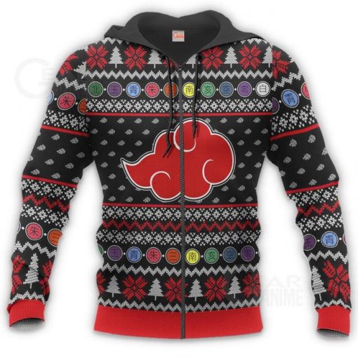 Akatsuki Ugly Christmas Sweater Naruto Anime Xmas Gift Idea VA10 - 2 - GearAnime