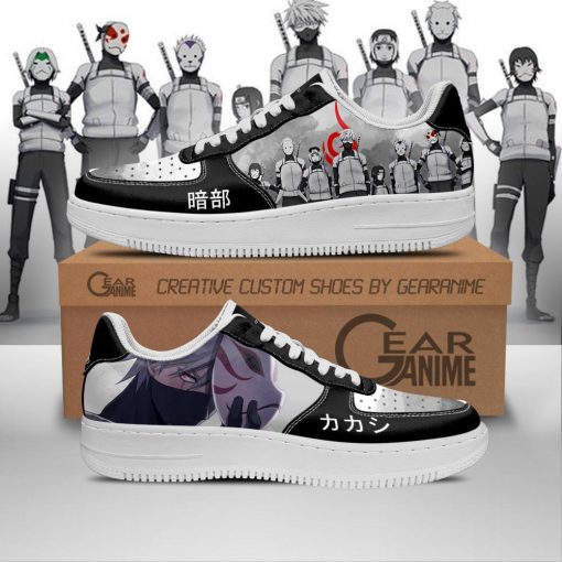 Anbu Black Ops Air Force Shoes Naruto Anime Custom Shoes PT10 - 1 - GearAnime