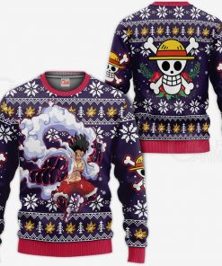 Luffy Gear 4 Ugly Christmas Sweater One Piece Anime Xmas Gift VA10 - 1 - GearAnime