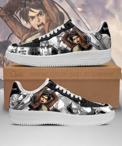 AOT Eren Air Force Sneakers Attack On Titan Anime Shoes Mixed Manga - 1 - GearAnime