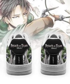 AOT Levi Air Force Sneakers Attack On Titan Anime Shoes Mixed Manga - 3 - GearAnime