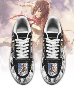 AOT Mikasa Air Force Sneakers Attack On Titan Anime Shoes Mixed Manga - 2 - GearAnime