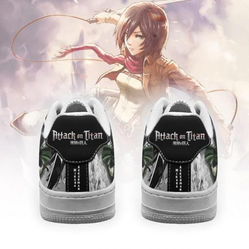 AOT Mikasa Air Force Sneakers Attack On Titan Anime Shoes Mixed Manga - 3 - GearAnime