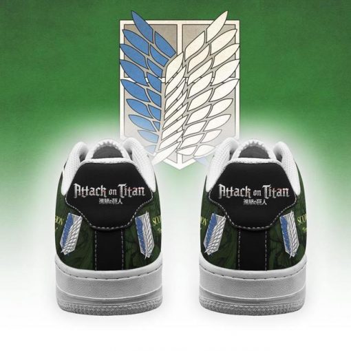 AOT Scout Regiment Slogan Air Force Sneakers Attack On Titan Anime Shoes - 3 - GearAnime