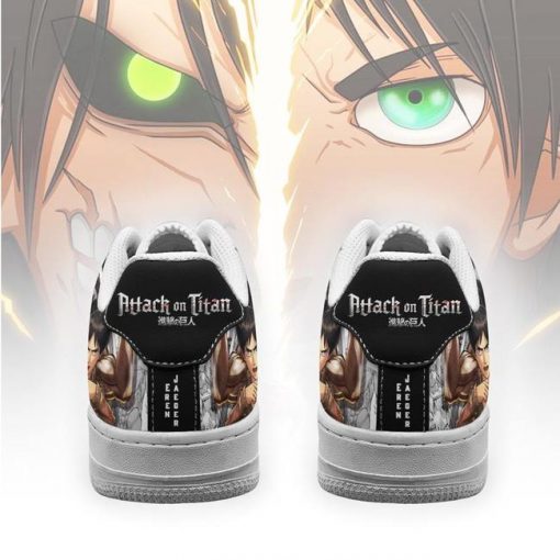 AOT Titan Eren Air Force Sneakers Attack On Titan Anime Manga Shoes - 3 - GearAnime